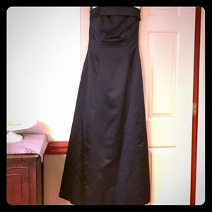 Bridesmaid Dress!!! Black Satin Small
